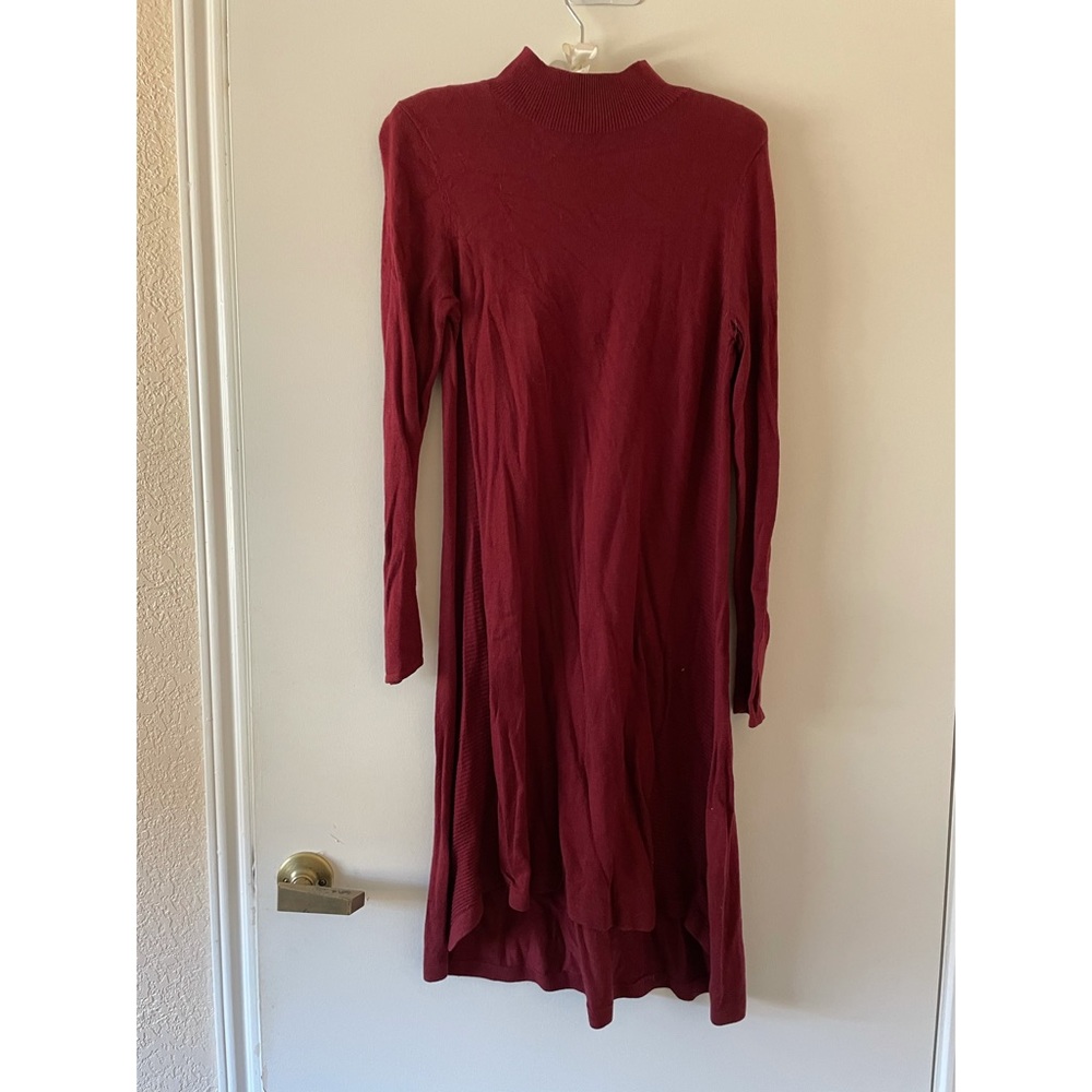 Burgundy sweater dress